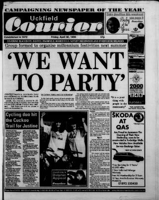 cover page of Uckfield Courier published on April 30, 1999