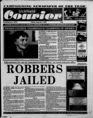 cover page of Uckfield Courier published on August 6, 1999