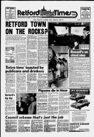 cover page of Retford, Gainsborough & Worksop Times published on April 1, 1983