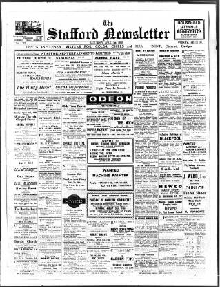 cover page of Staffordshire Newsletter published on April 1, 1950