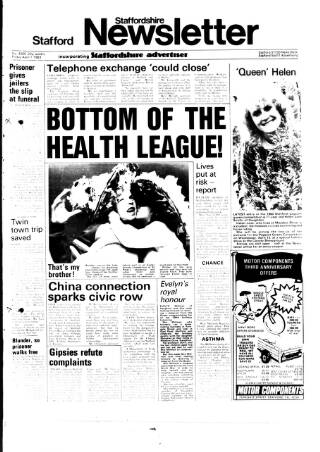 cover page of Staffordshire Newsletter published on April 1, 1983