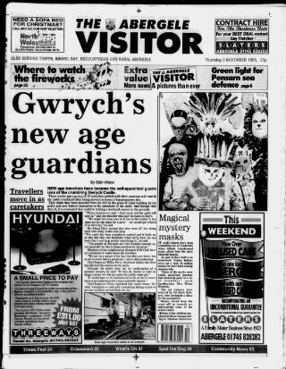 cover page of Abergele & Pensarn Visitor published on November 2, 1995