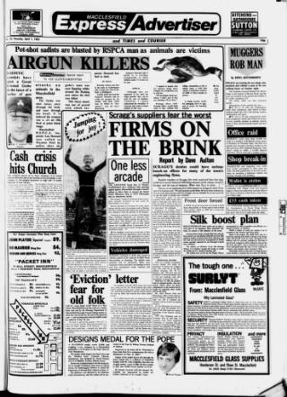 cover page of Macclesfield Express published on April 1, 1982