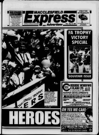 cover page of Macclesfield Express published on May 22, 1996