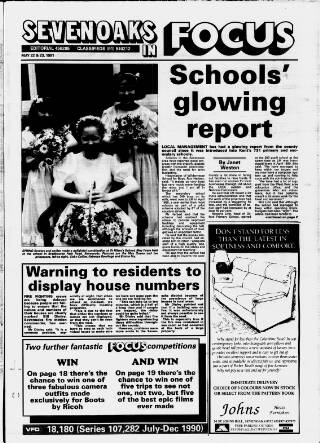 cover page of Sevenoaks Focus published on May 22, 1991