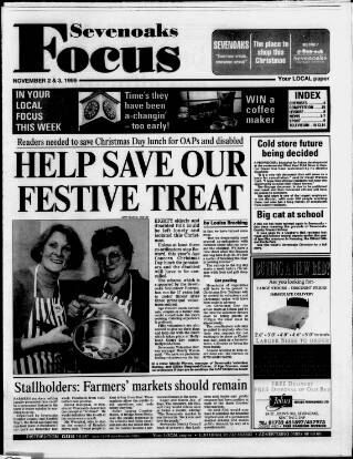 cover page of Sevenoaks Focus published on November 2, 1999