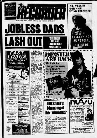 cover page of Nottingham Recorder published on August 2, 1984