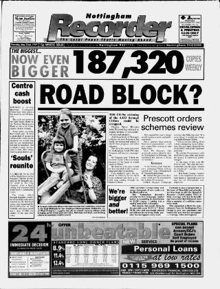cover page of Nottingham Recorder published on May 22, 1997