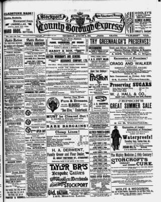 cover page of Stockport County Express published on August 2, 1894