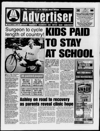 cover page of Oldham Advertiser published on April 1, 1999