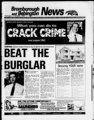 cover page of Bebington News published on November 2, 1994