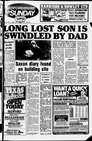cover page of Bedfordshire on Sunday published on April 1, 1984