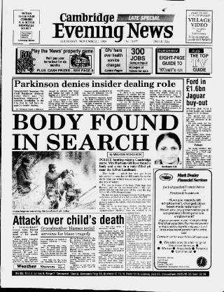 cover page of Cambridge Daily News published on November 2, 1989