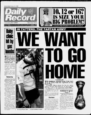 cover page of Daily Record published on June 13, 1990