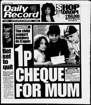 cover page of Daily Record published on April 1, 1995