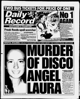 cover page of Daily Record published on August 2, 1999