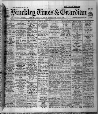 cover page of Hinckley Times published on April 1, 1949