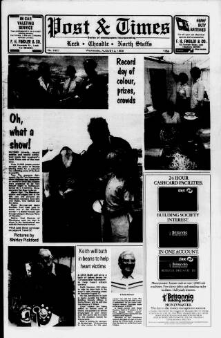 cover page of Leek Post & Times published on August 2, 1989