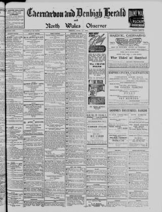 cover page of Caernarvon & Denbigh Herald published on June 13, 1941