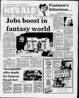 cover page of Caernarvon & Denbigh Herald published on May 22, 1987