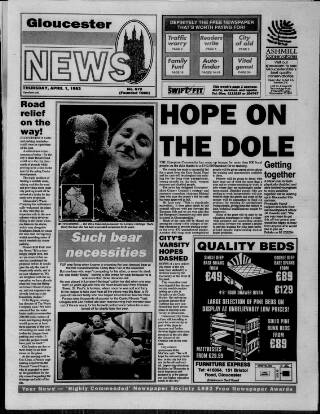 cover page of Gloucester News published on April 1, 1993