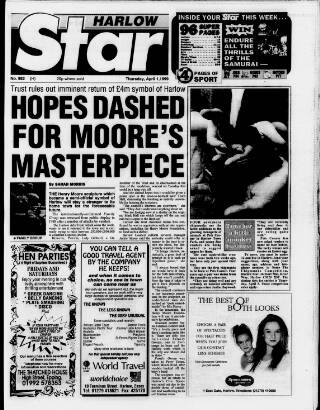 cover page of Harlow Star published on April 1, 1999