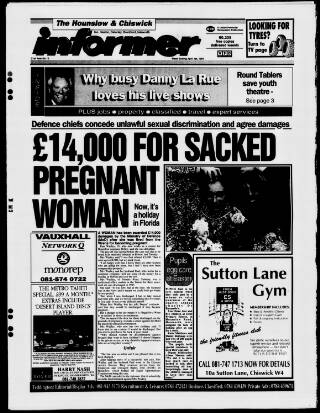 cover page of Hounslow & Chiswick Informer published on April 1, 1994