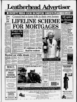 cover page of Leatherhead Advertiser published on May 22, 1991