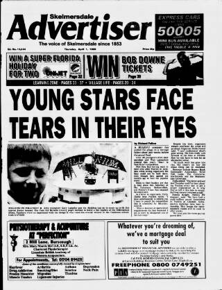 cover page of Skelmersdale Advertiser published on April 1, 1999