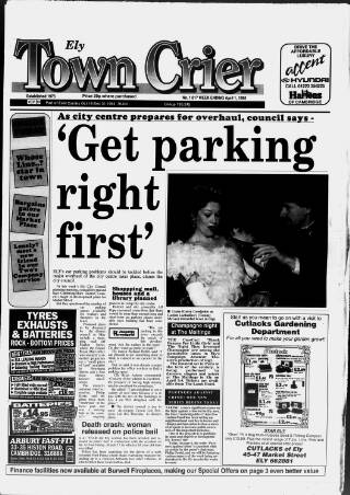 cover page of Ely Town Crier published on April 1, 1995