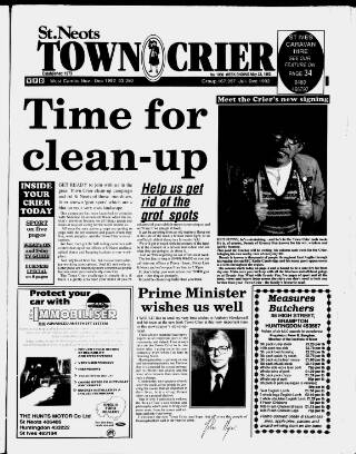cover page of St Neots Town Crier published on May 22, 1993