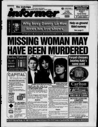 cover page of Uxbridge Informer published on April 1, 1994