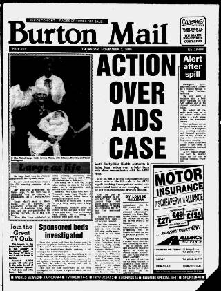 cover page of Burton Daily Mail published on November 2, 1989