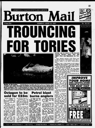 cover page of Burton Daily Mail published on June 13, 1994