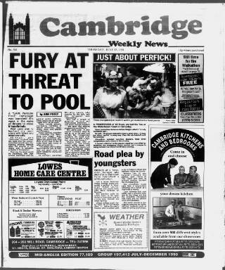 cover page of Cambridge Weekly News published on June 13, 1991
