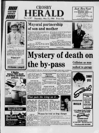 cover page of Crosby Herald published on May 22, 1986