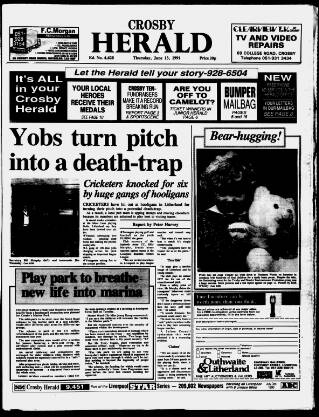 cover page of Crosby Herald published on June 13, 1991
