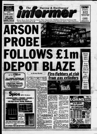 cover page of Harrow Informer published on April 1, 1988