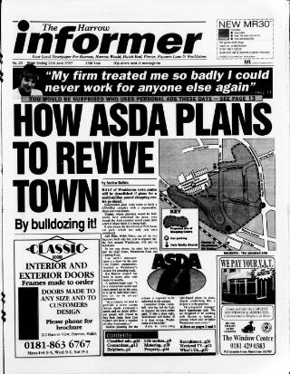 cover page of Harrow Informer published on June 13, 1997