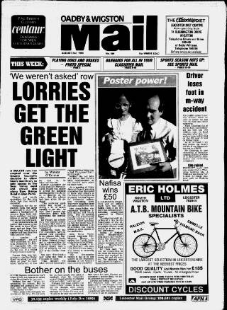 cover page of Oadby & Wigston Mail published on August 2, 1990