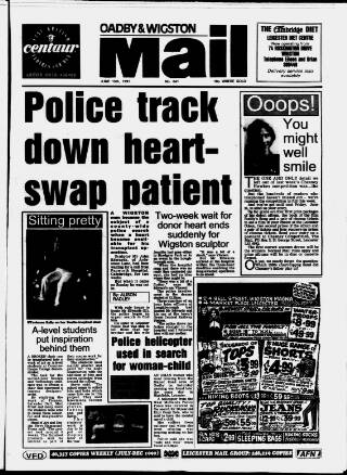 cover page of Oadby & Wigston Mail published on June 13, 1991
