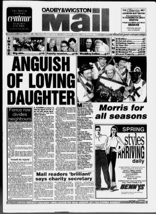 cover page of Oadby & Wigston Mail published on April 1, 1993