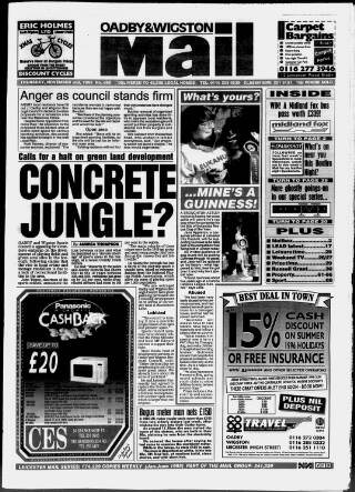 cover page of Oadby & Wigston Mail published on November 2, 1995