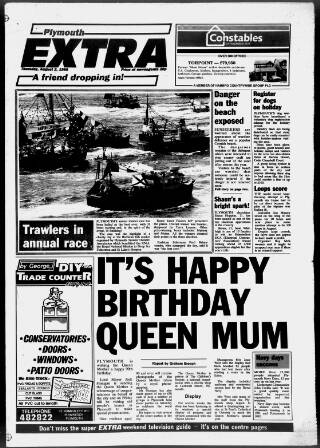 cover page of Plymouth Extra published on August 2, 1990