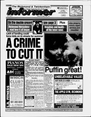 cover page of Richmond Informer published on May 22, 1992