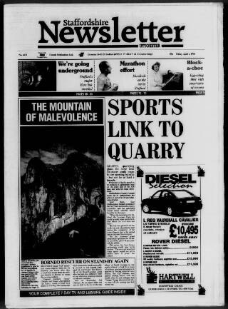 cover page of Uttoxeter Newsletter published on April 1, 1994