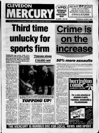 cover page of Clevedon Mercury published on May 22, 1986