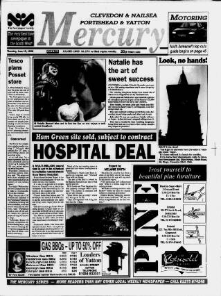 cover page of Clevedon Mercury published on June 13, 1996