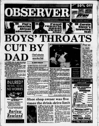 cover page of Accrington Observer and Times published on May 22, 1998