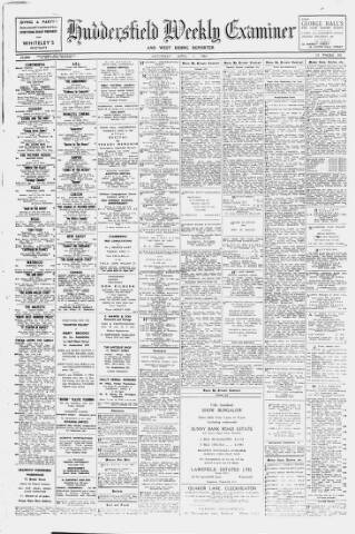 cover page of Huddersfield and Holmfirth Examiner published on April 1, 1961